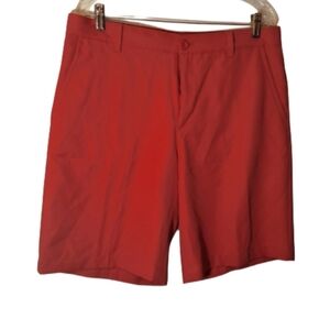 IZOD Men’s 34 Red Performance Golf Chino Shorts 9.5” Inseam Athleisure